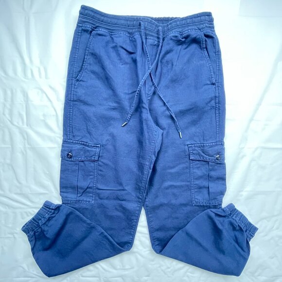 Gap Cargo Navy Khaki Joggers Size S - Picture 1 of 8